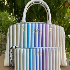 NWT Coach Ombre Quilting Leather Carryall